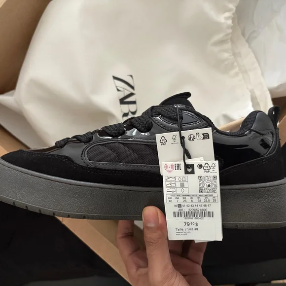 Zara Black Platform Sneakers - Picture 1 of 5